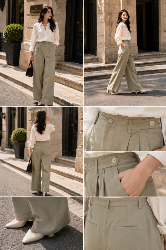 Korean Style Wide Leg Pants