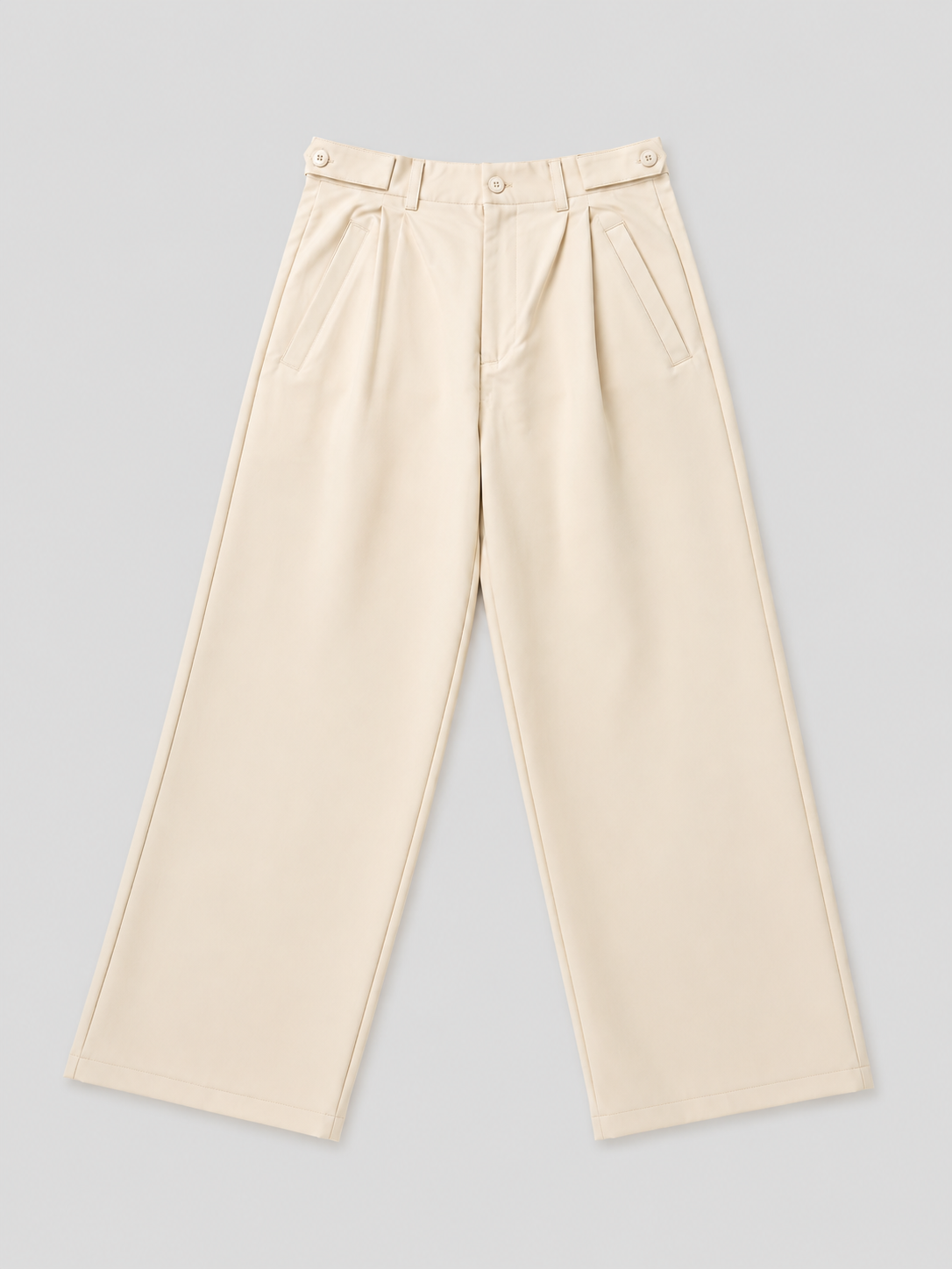 Beigh Wide Legs Korean Style Pants for women