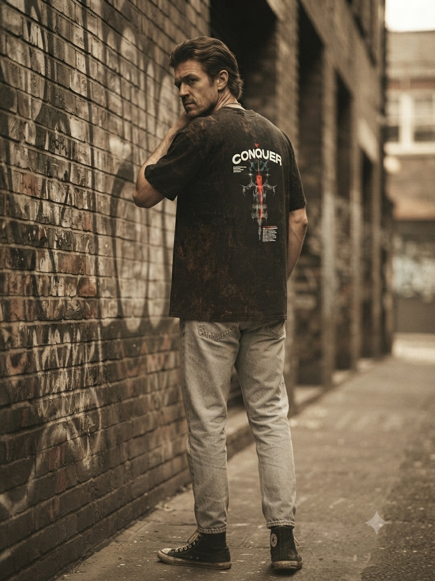 Old Money Drop Shoulder Graphic T-Shirt