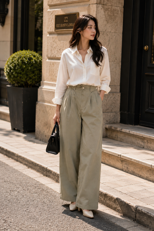 Korean Style Wide Leg Pants